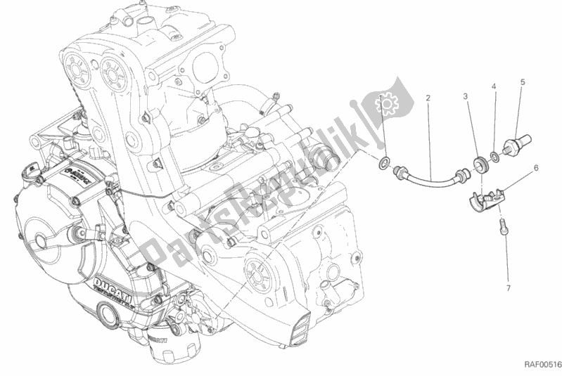 Todas as partes de Conjunto Do Interruptor, Pressão Do óleo do Ducati Monster 821 Stripes USA 2015